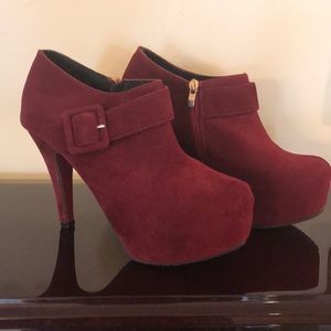 Red Platform Heels
